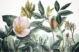 draw a color illustration of any fruits, plants