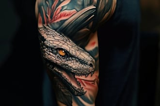 create sleeve tattoo design in geometric style
