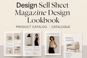 design sell sheet, magazine design, product catalog,  lookbook, catalogue