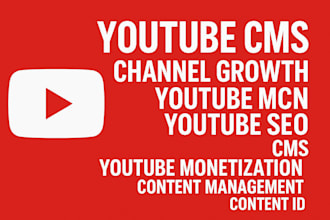 claim and boast youtube cms, mcn account creation and management service