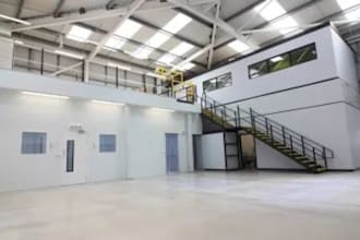 create realistic warehouse design, factory design