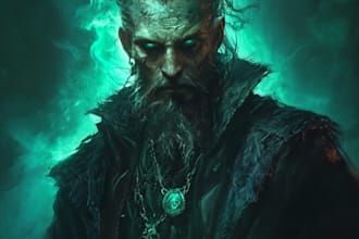 draw fantasy horror art illustration or dark creepy
