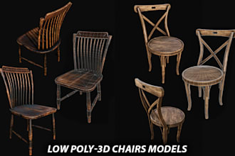 create high quality detailed 3d assets and props for games and films