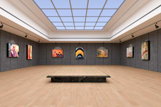 retouch event hall,3d exhibition hall, sport simulator area, home entertainment