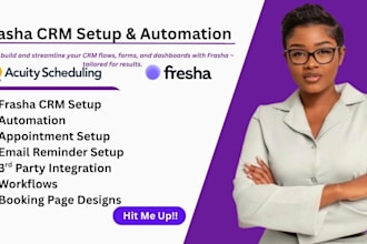 set up and automate frasha, acuity, vagaro, or calendly booking