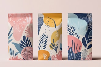 draw pouch design, food packaging, box packaging