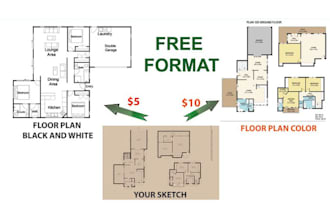 redraw floor plan for real estate agent