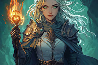 draw your original and dnd character art with my art style