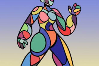 do illustration street art, abstract with my style