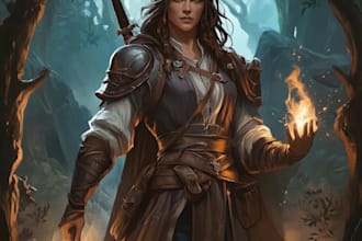 do dnd character art, illustration, art, commission art