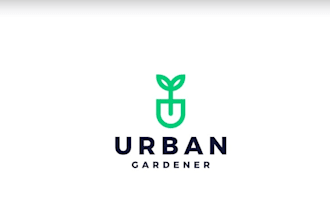design lawn care, agriculture, natural and landscape logo