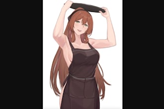 design anime art, manga, anime character or any illustration in anime style