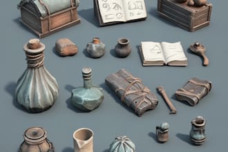 draw delightful 2d game icons props assets and objects