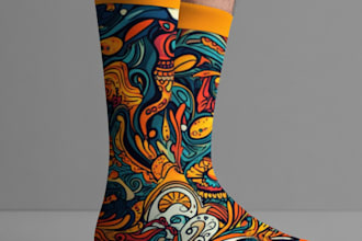 design custom and unique socks design