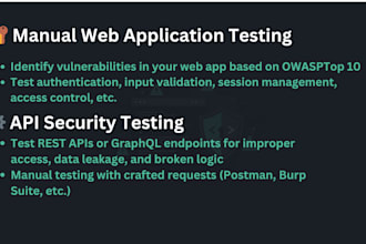 manually pentest your web app and apis with a detailed report