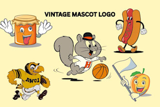 draw vintage retro cartoon mascot character logo tshirt handdrawn illustration