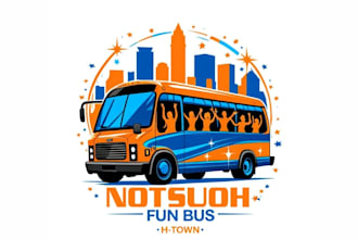 design a professional modern party bus logo your brand