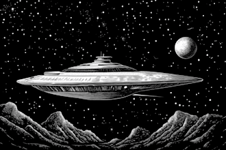 draw spaceship concept art or starship or sci fi vehicle
