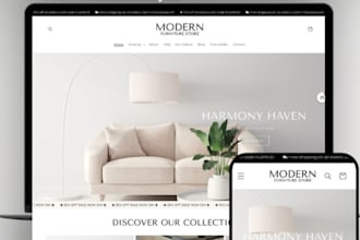 build furniture shopify store interior design website furniture dropshipping