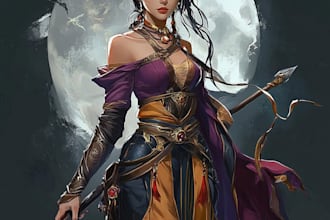 desing a dnd character art, fantasy concept art and oc