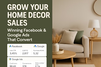 create winning facebook and google ads to grow your home decor business