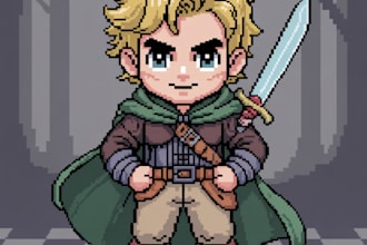 create pixel art charater animation for game