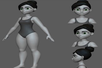 do 3d character modeling 3d rigging 3d character design