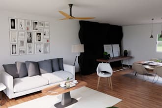 redesign 3d loft house interior, cgi playground, livingroom render, walkthrough