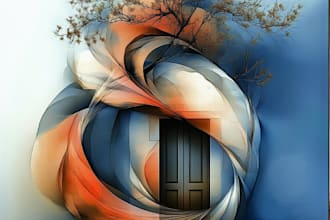 create abstract geometric digital art