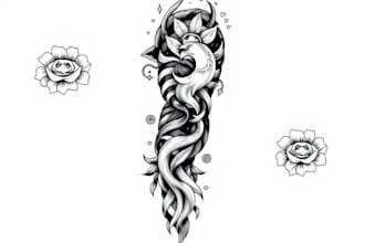 do a unique custom tattoo design for you, sleeve tattoo