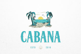 design an outdoor camp, adventure, mountain, or beach logo