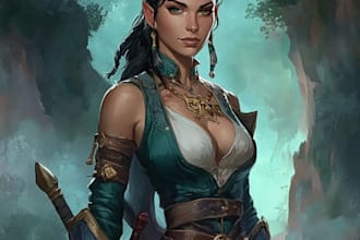 design a oc, dnd or fantasy character art of your choice