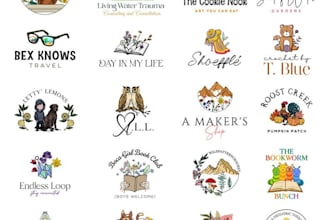 design a custom hand drawn photography logo