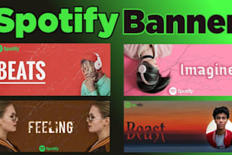 create custom youtube channel art and spotify music banners