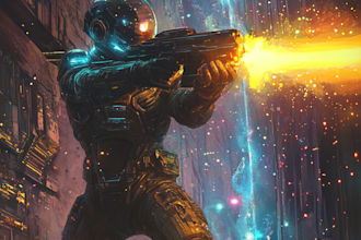 sci fi character illustration or sci fi character