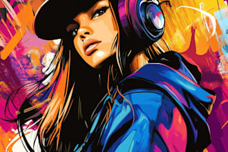 create graffiti pop art designs and murals