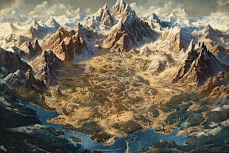 create event, tourist, and fantasy map illustration