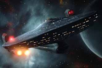 make a sci fi art and sci fi character art