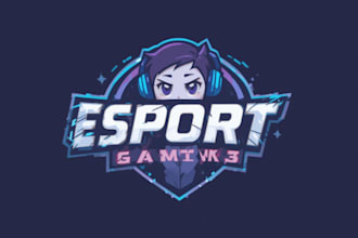 design cartoon gaming logo for esports twitch and streamers
