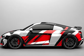 create car wrap design, racing car wrap design, racing car