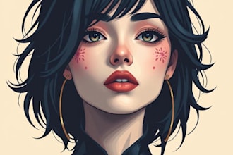 make unique and cool vector art portrait of you