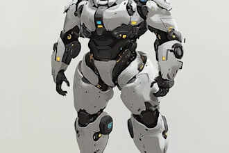 draw your mecha robot fanart or original in digital artwork