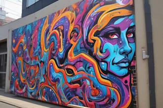 draw any graffiti mural wall art or banner