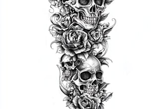 create unique custom tattoo design, tattoo sleeve