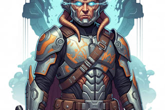 create aaa game character, concept art and illustrations