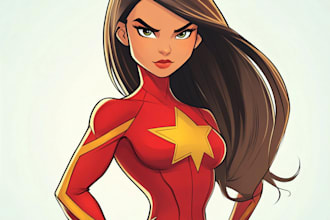 make unique superhero cartoon comic character