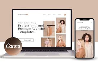build canva website design landing page website design