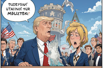 create any current political cartoon