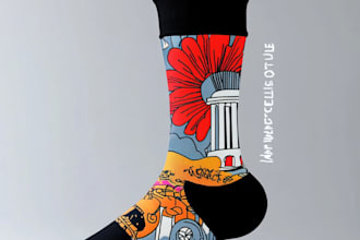 design premium custom socks with bold personality