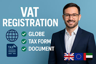 handle your vat registration in uk, eu, uae, india, globally,